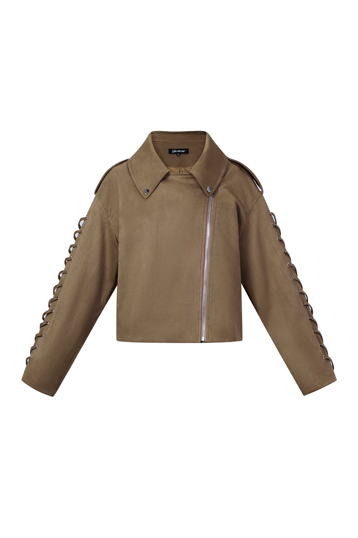 Woven Polyester Fiber Damenjacke Street Style Tie-up