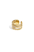 Statement-Ring mit Rose im Herzen