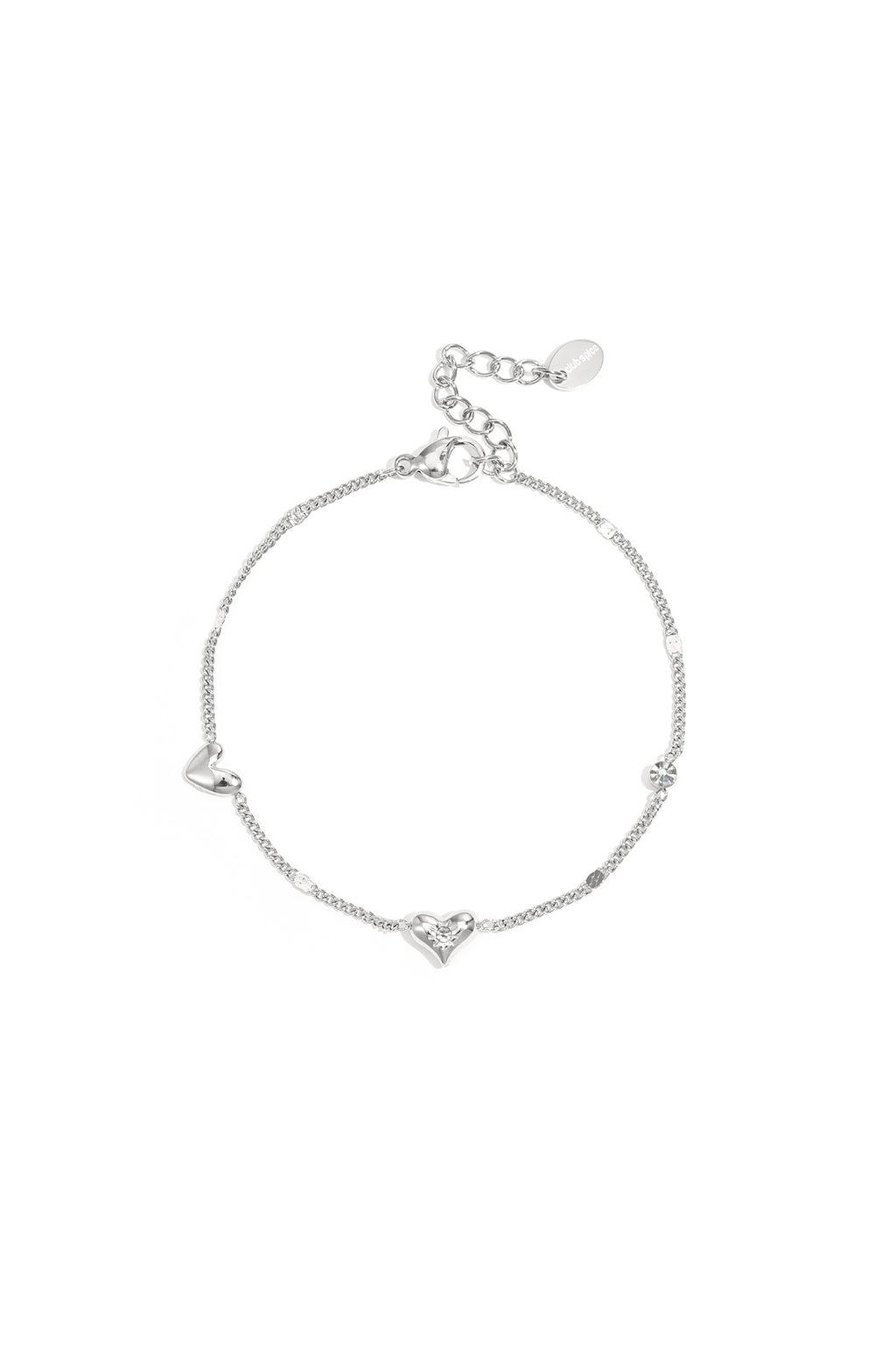 Armband mit Herz- und Steinmuster