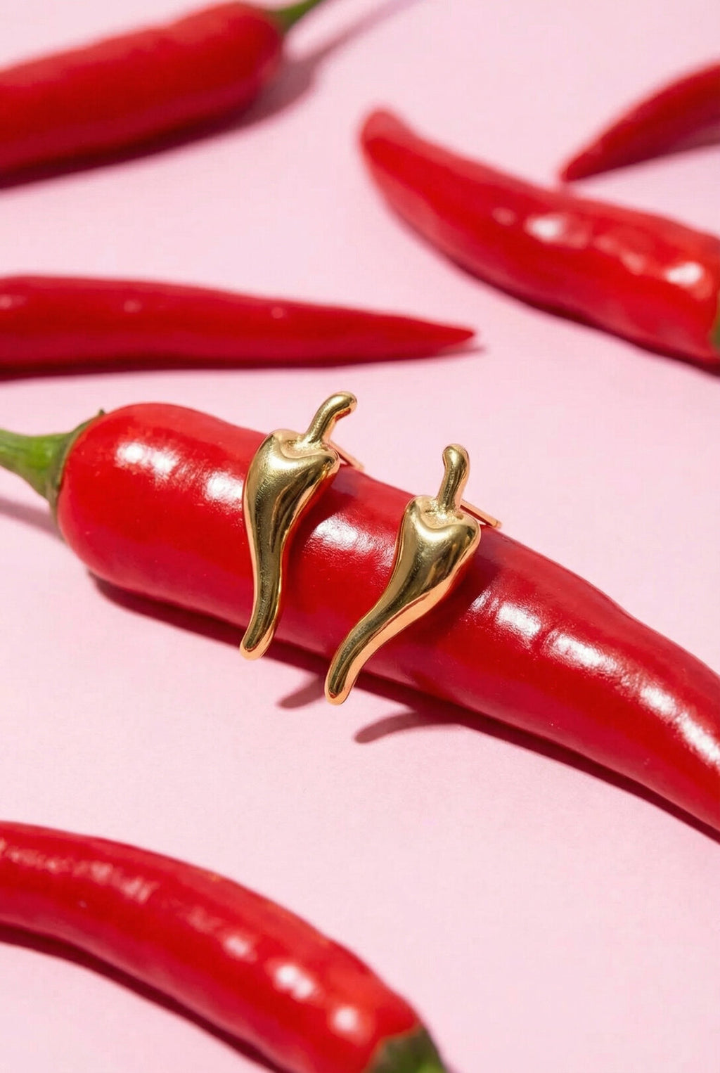 scharfe Ohrstecker mit Chili-Pfeffer-Note