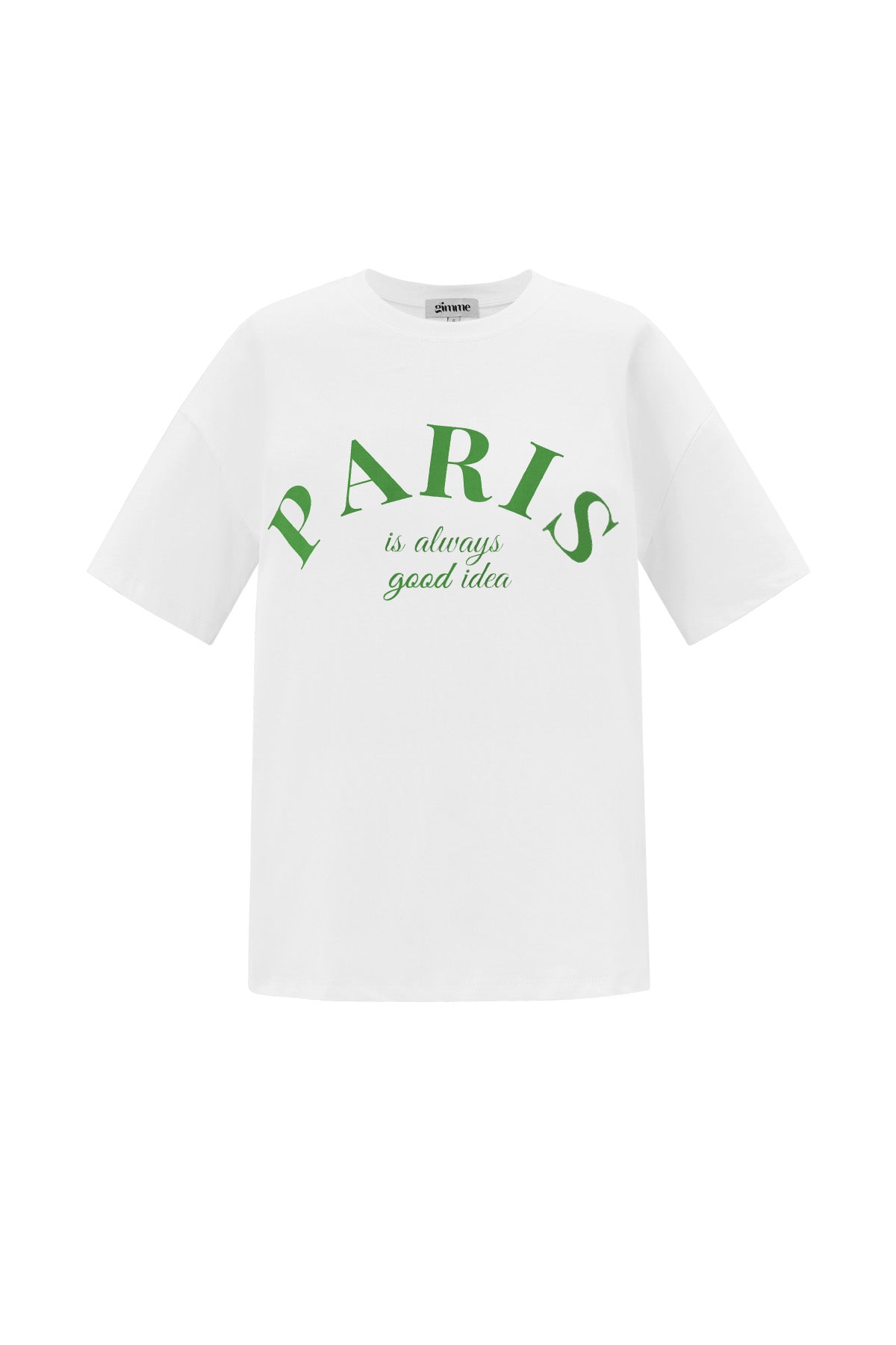 Cotton Damen T-Shirt Casual Letters