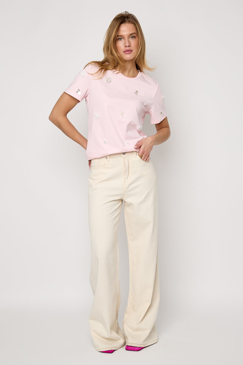 Pailletten-T-Shirt