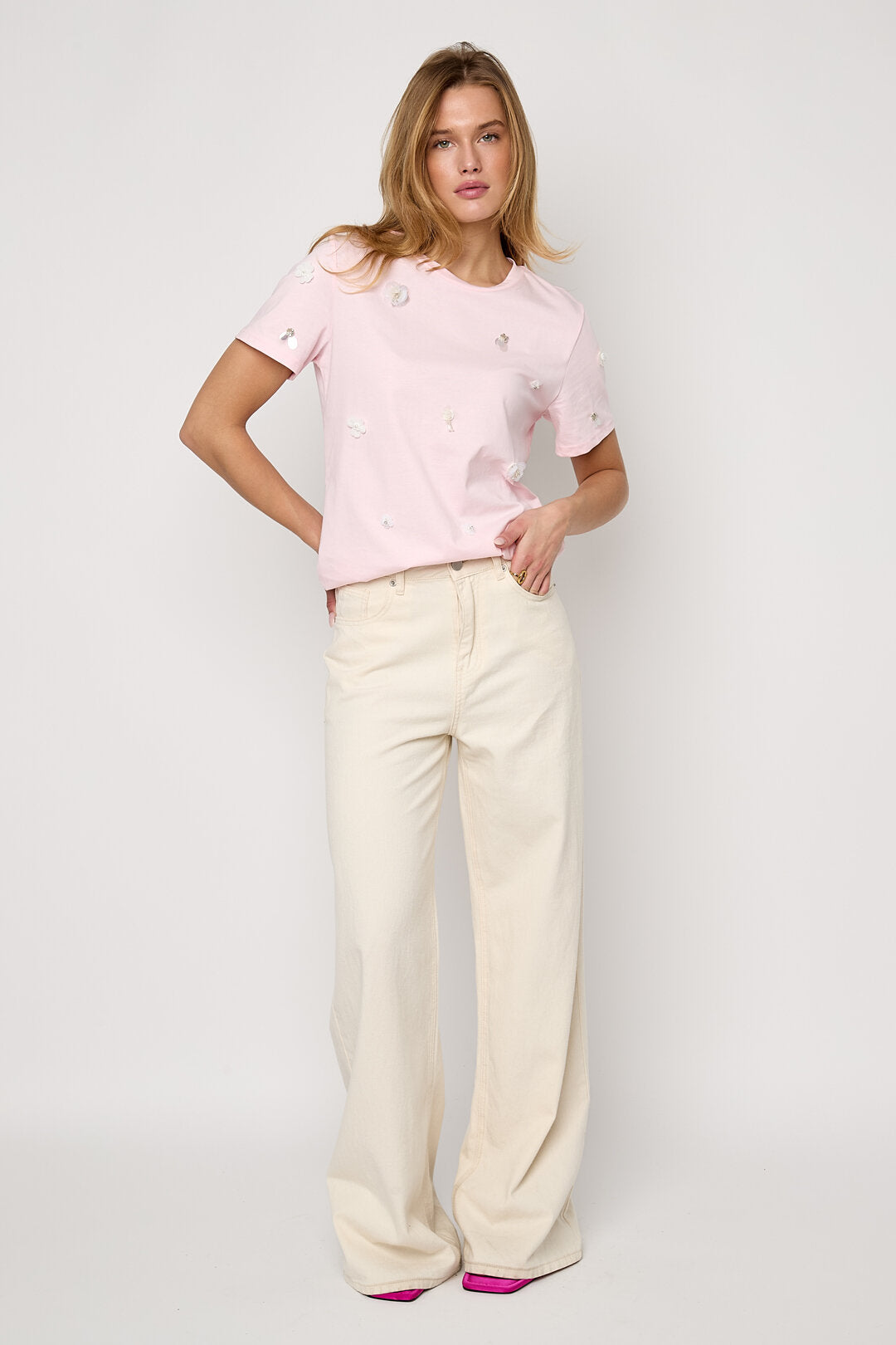 Pailletten-T-Shirt