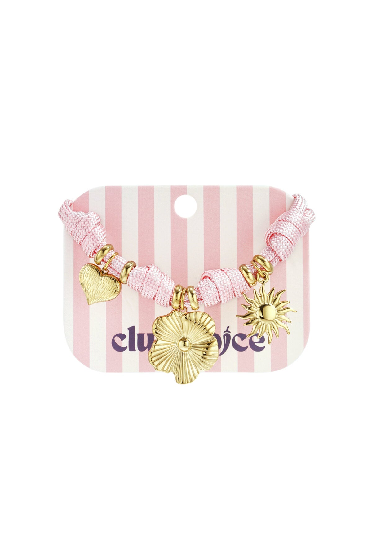 Seilarmband mit Knoten und verschiedenen Anhängern