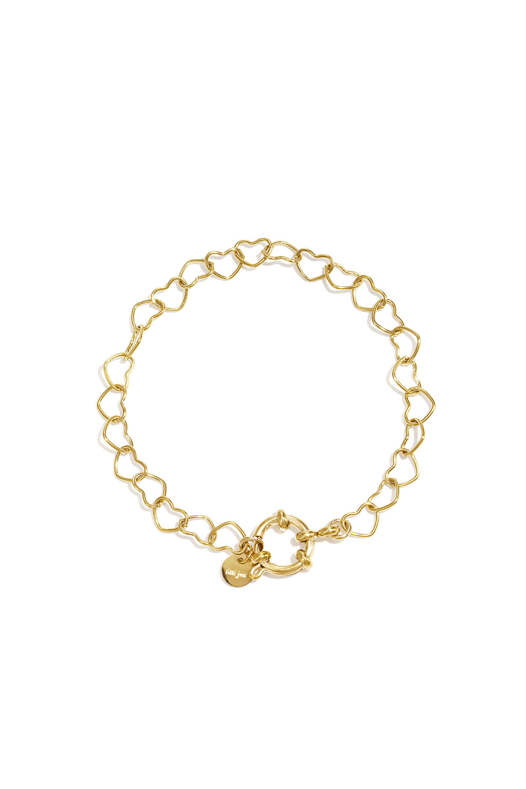 Armband mit Frontverschluss und herzförmigen Gliedern
