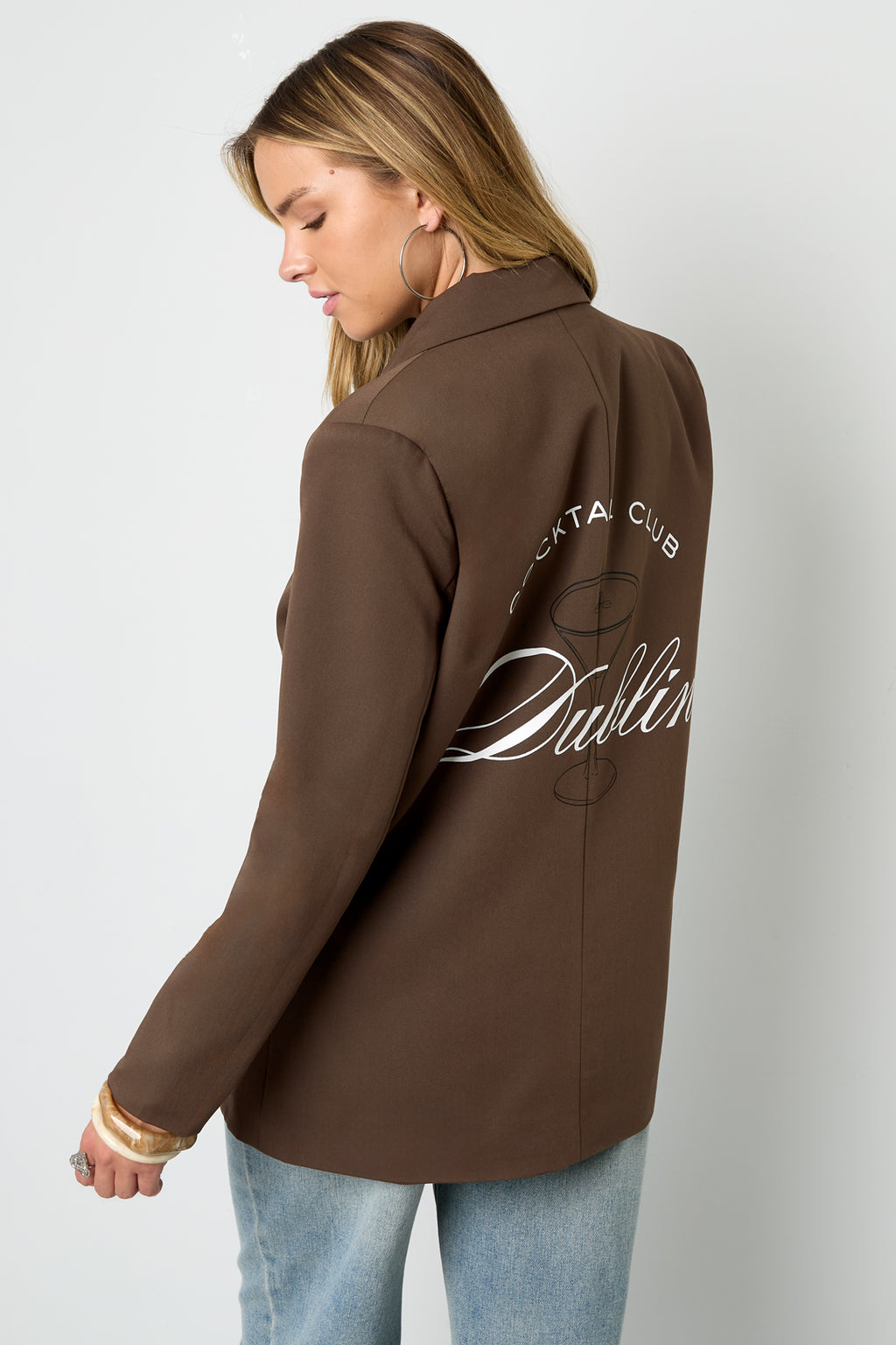Gewebte Polyesterfasern Damen-Blazer Elegant Letters