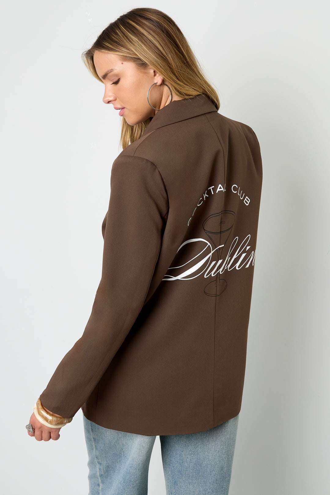 Gewebte Polyesterfasern Damen-Blazer Elegant Letters