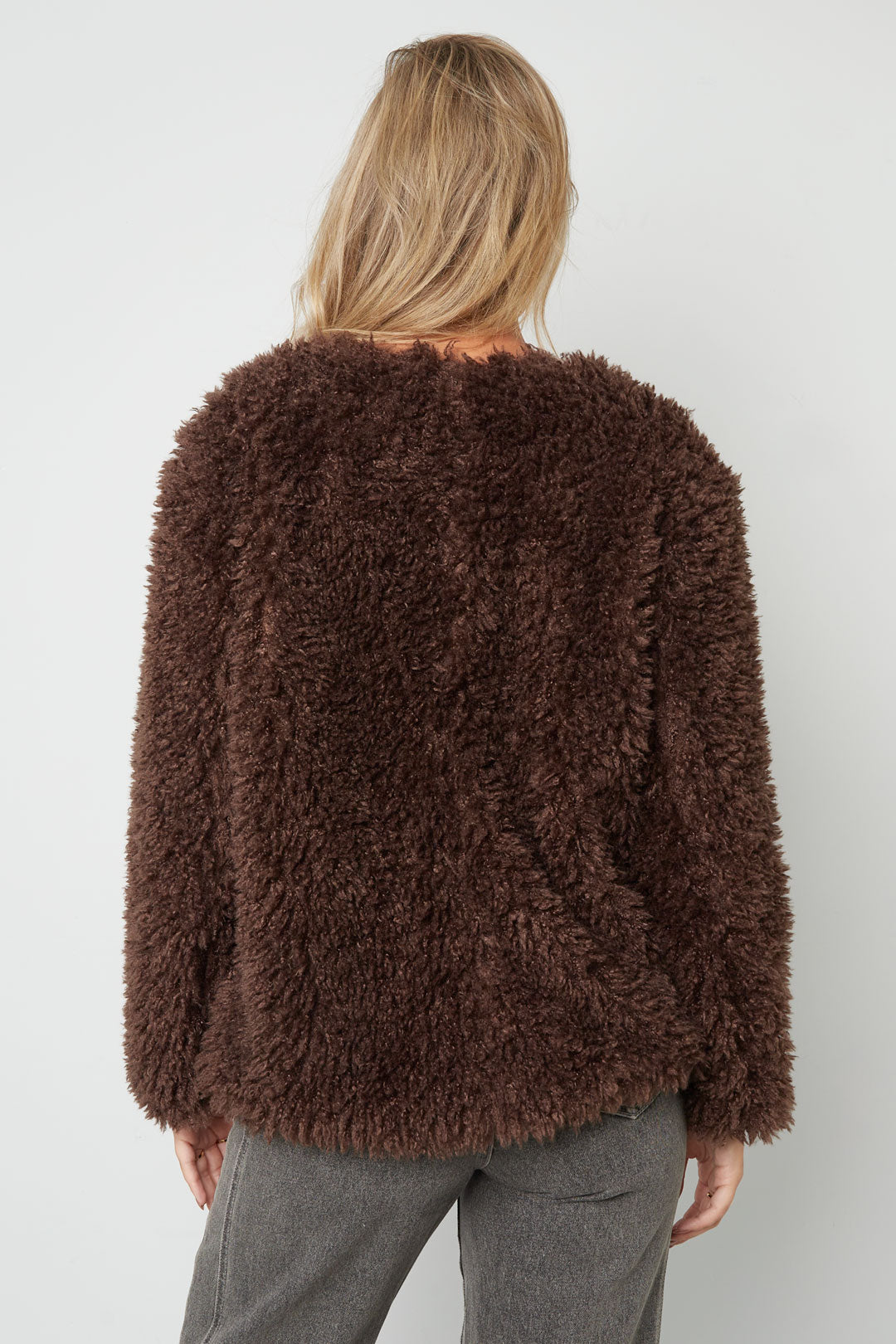 Gewebte Polyesterfasern Damenjacke Elegante Einfarbige Farbe Herbst/Winter