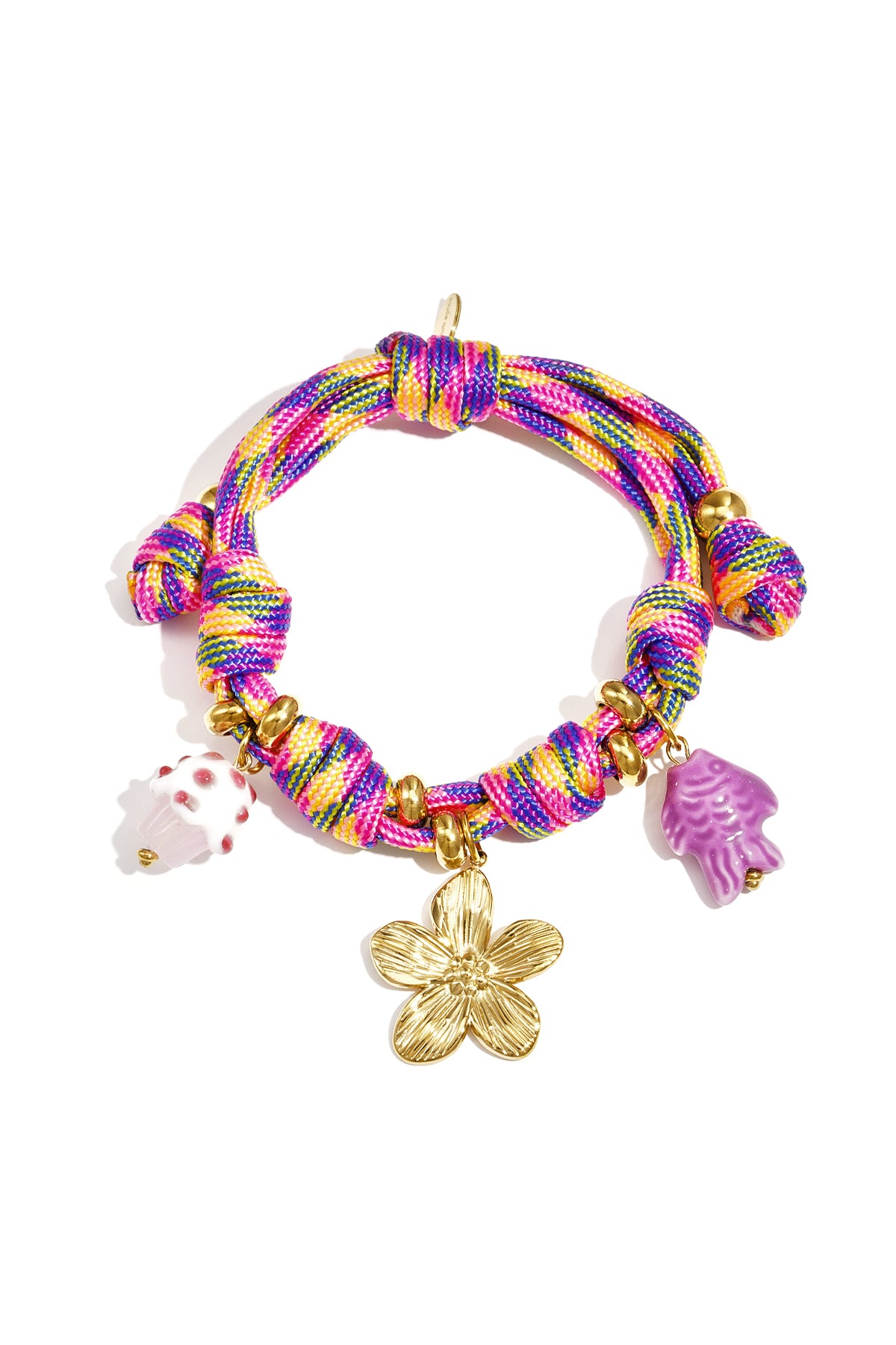 Seil-Charm-Armbänder, Blumenmuster, lässig-romantisch, Damenschmuck