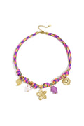 Seilanhänger-Halsketten, Blumenmotiv, Urlaubs-/Strandschmuck für Damen