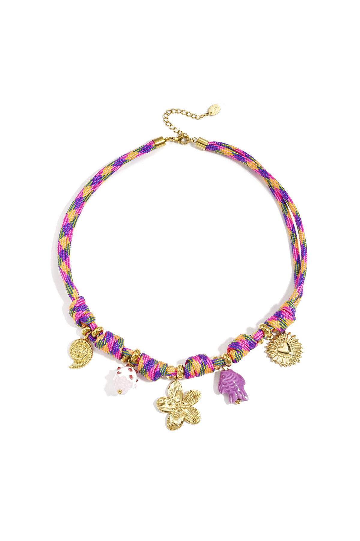 Seilanhänger-Halsketten, Blumenmotiv, Urlaubs-/Strandschmuck für Damen