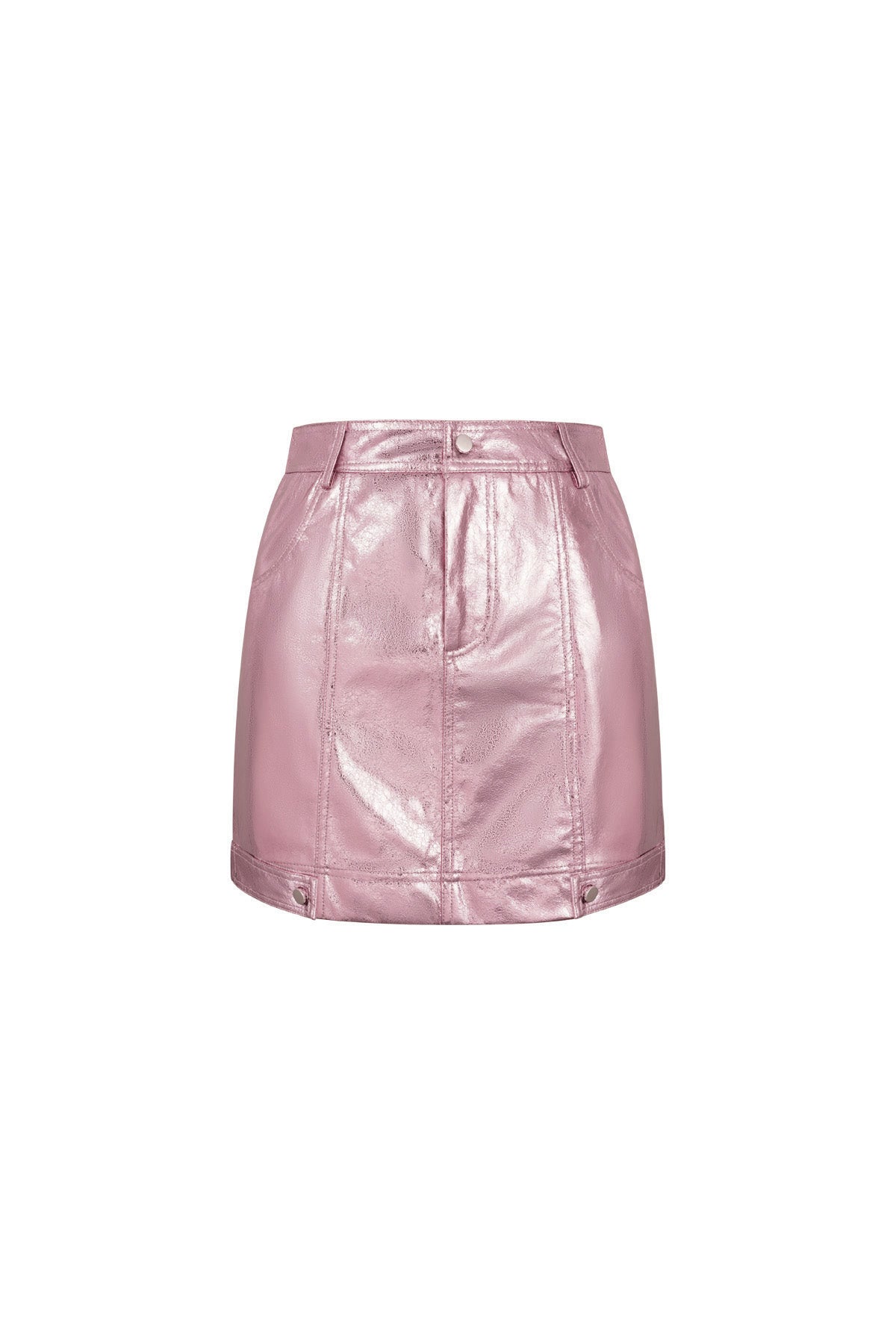 PU Minirock Sexy Einfarbig Frühling/Sommer