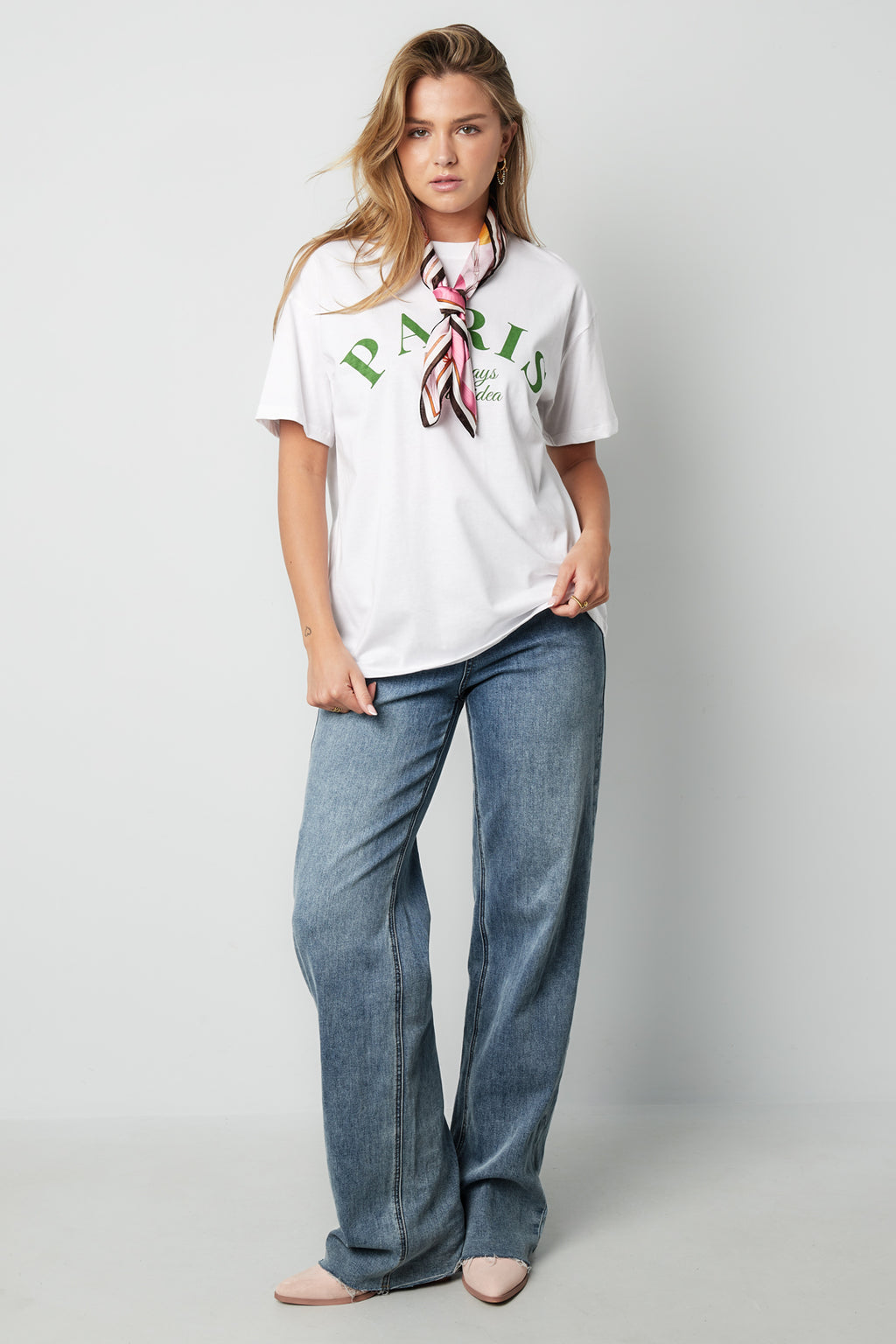 Cotton Damen T-Shirt Casual Letters