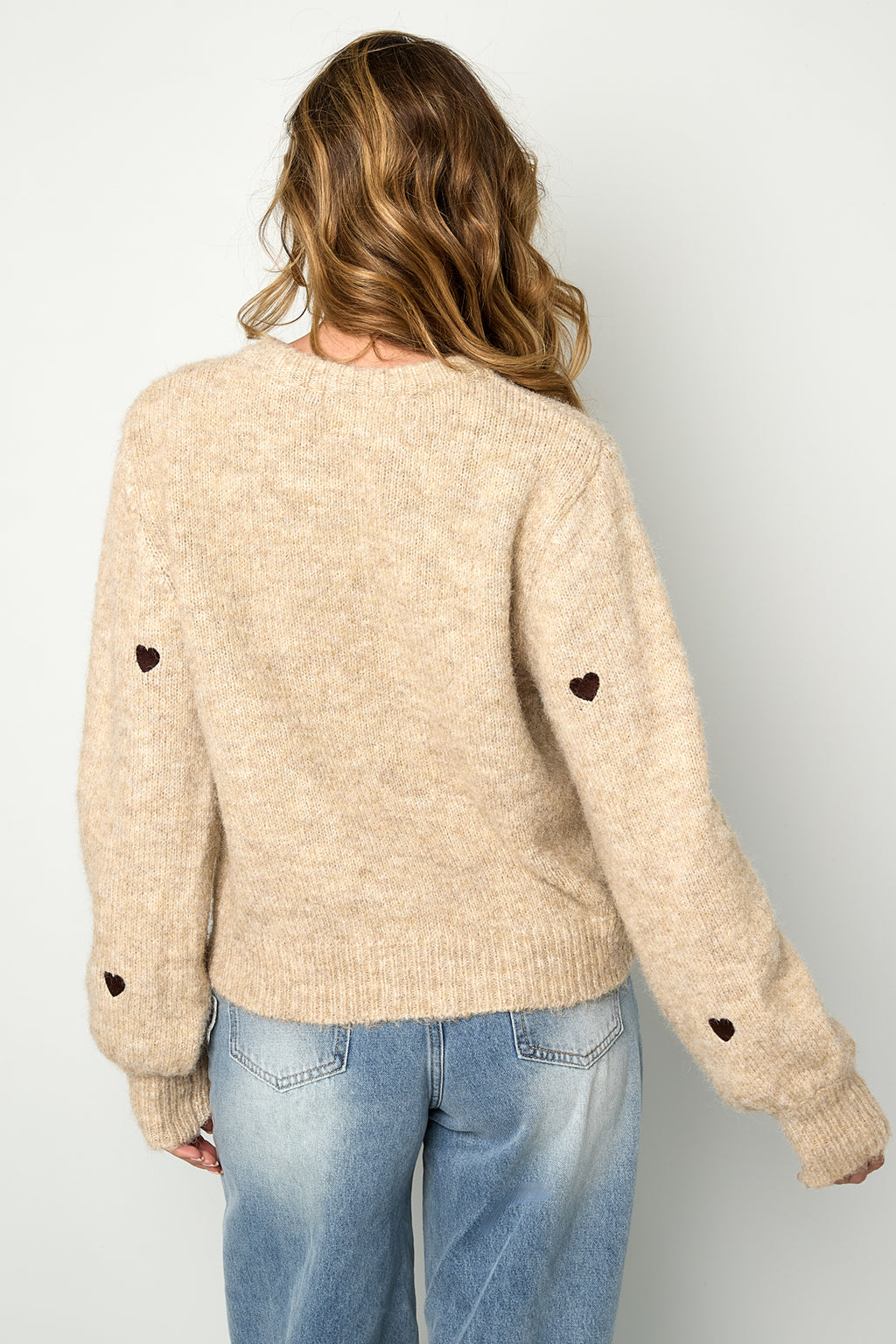 Herzchen-Strickjacke