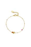 Armband mit Herzen, farbigen Steinen und Punkten