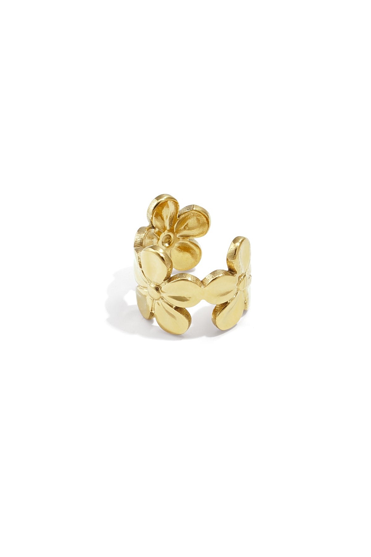Edelstahl Ohr Manschetten Blume Casual Täglich Einfache Serie frauen schmuck