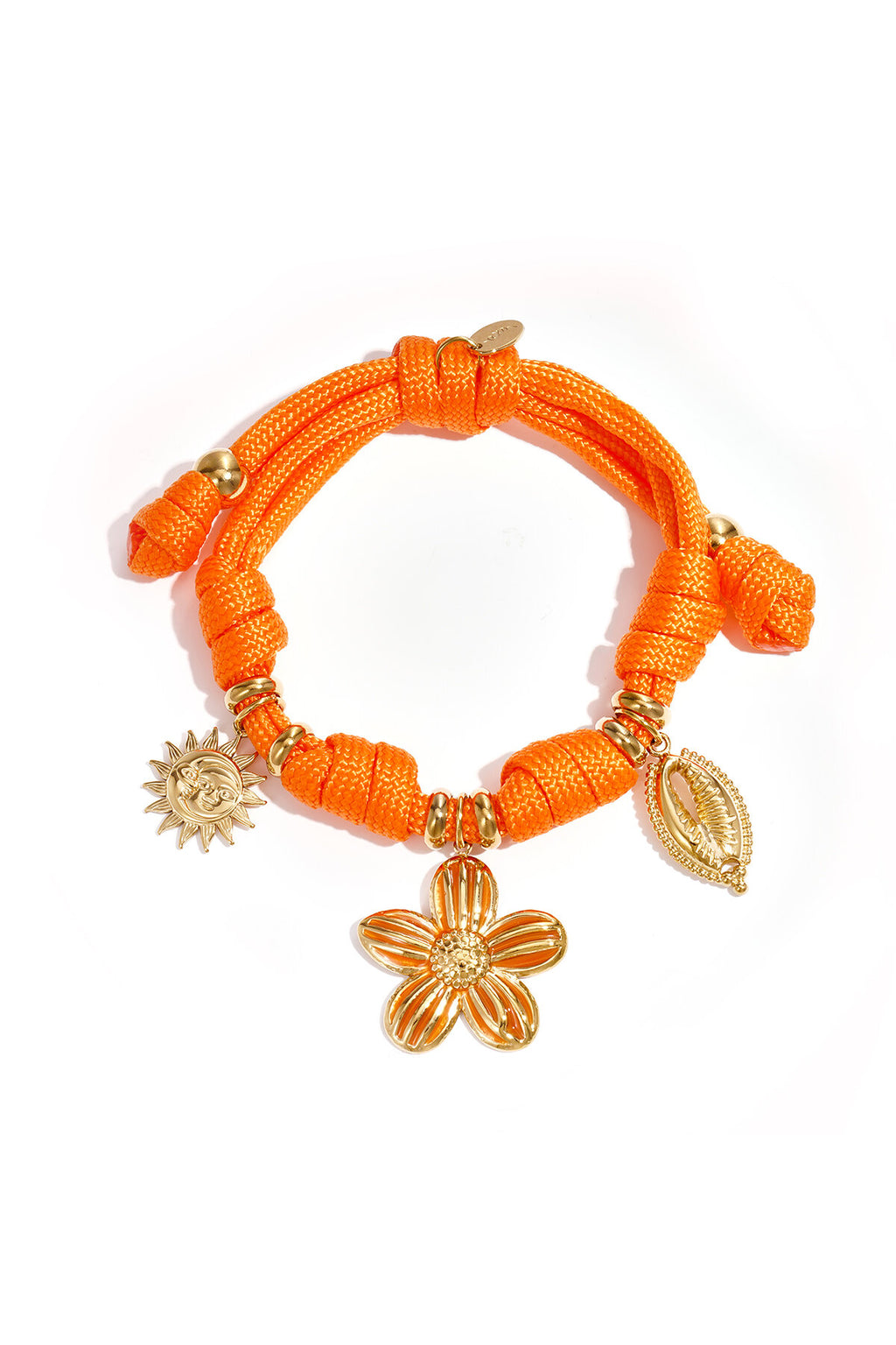 Seilarmband mit Knoten und verschiedenen Anhängern