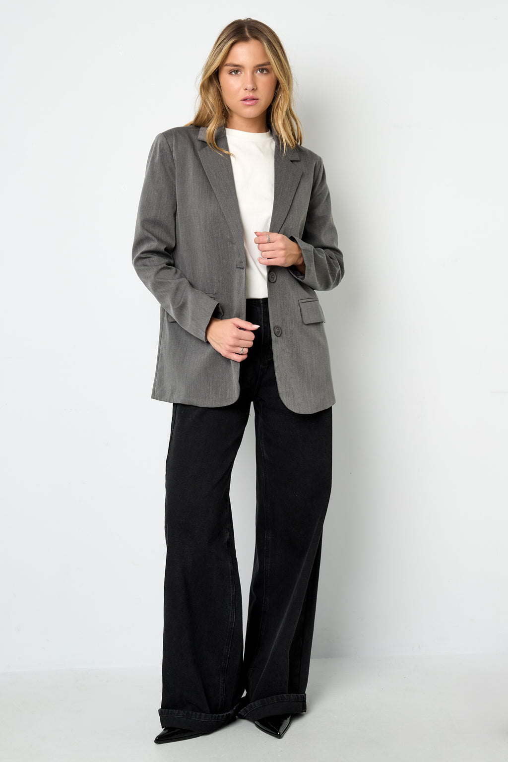 Gewebte Polyesterfasern Damen-Blazer Elegant Letters