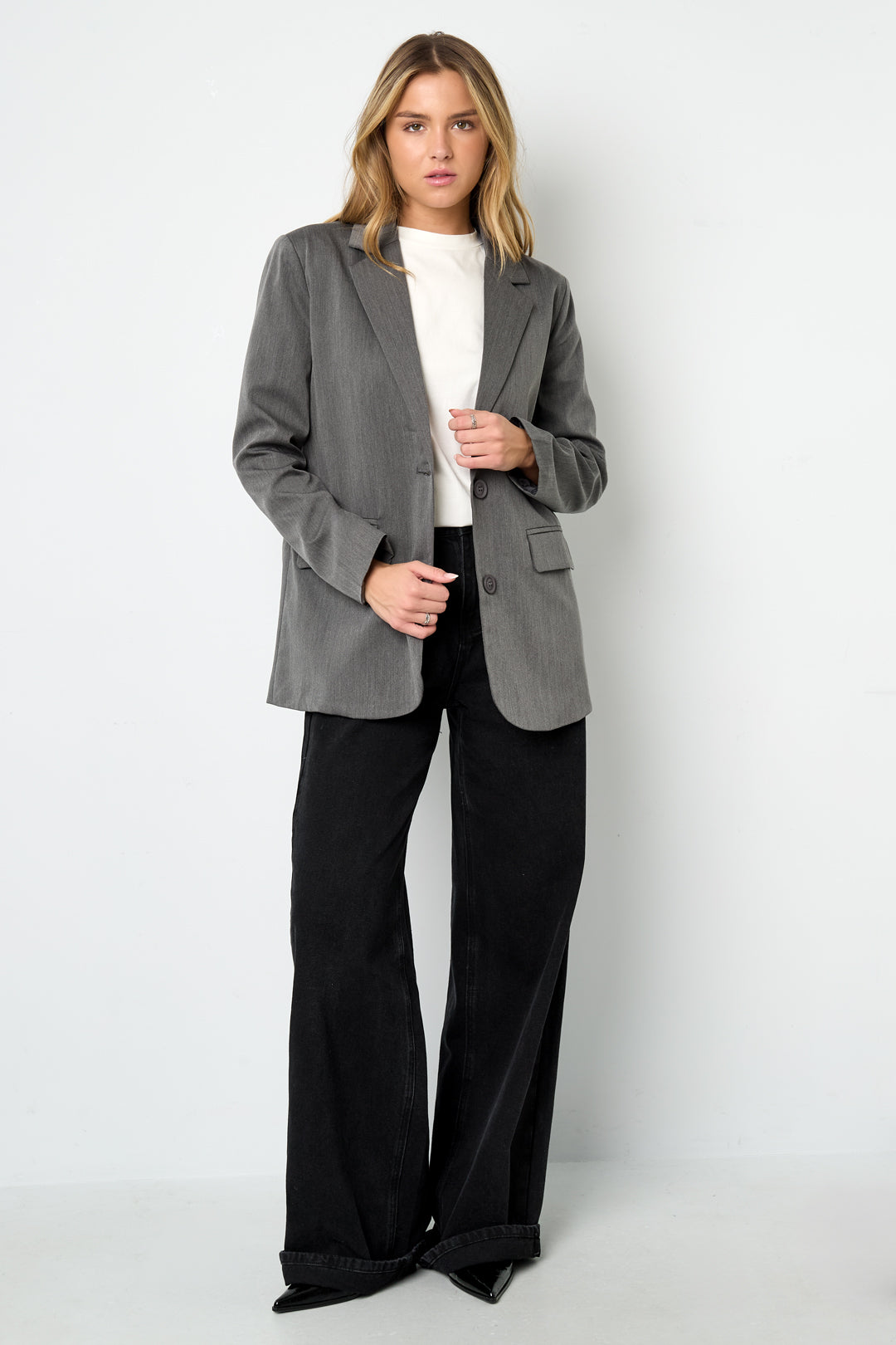 Gewebte Polyesterfasern Damen-Blazer Elegant Letters