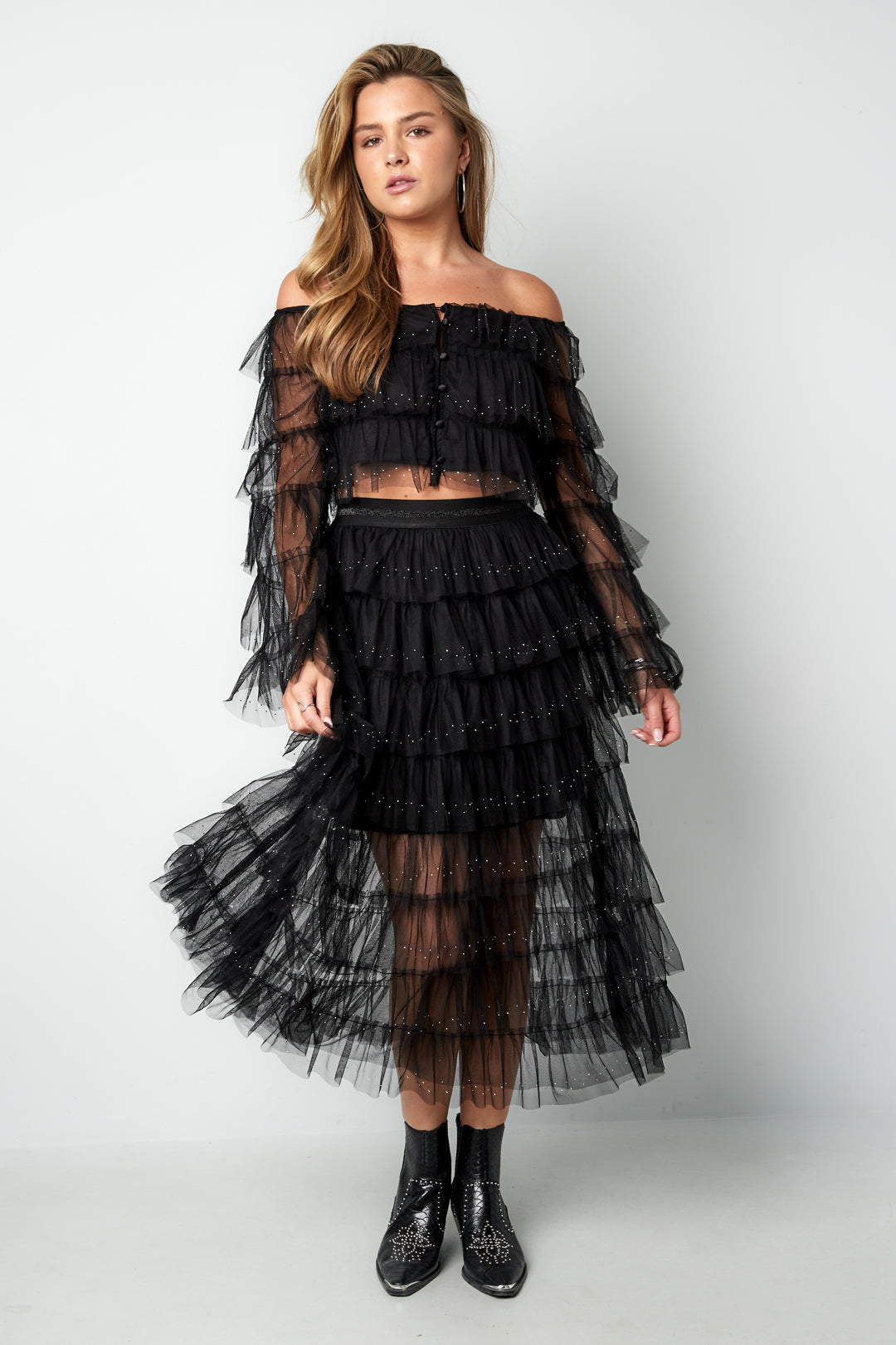 Polyester Damen Tüllrock Casual