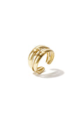 Mehrlagiger Ring mit minimalistischem gedrehtem Detail
