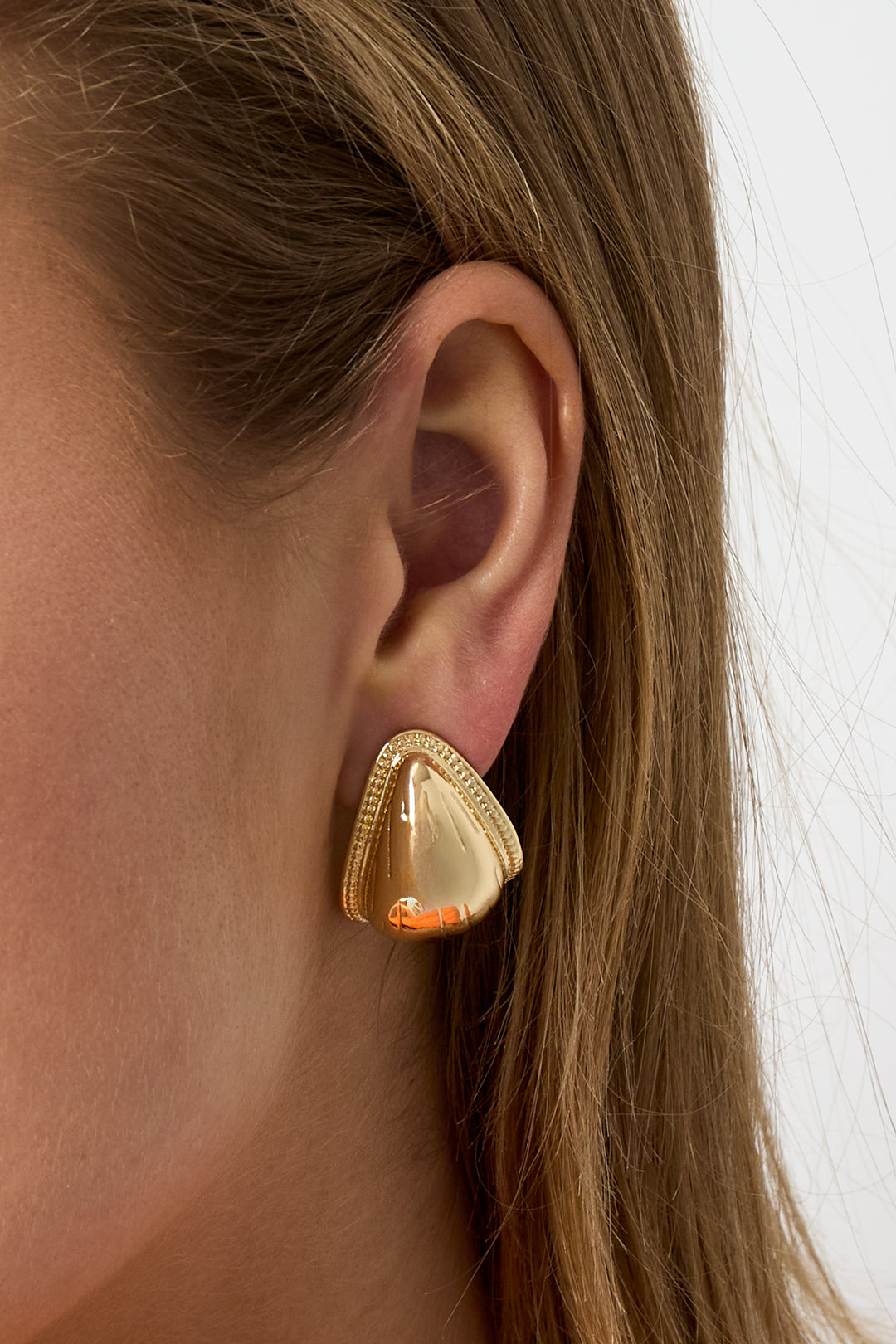 Ohrstecker aus Legierung, Tropfenform, Retro-Stil, schlichte Alltags-Serie, Damenschmuck